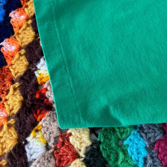 Vintage 90s Single Stitch ONEITA Blank Kelly Tee Slim Fit Unisex Solid P… - Picture 9 of 13